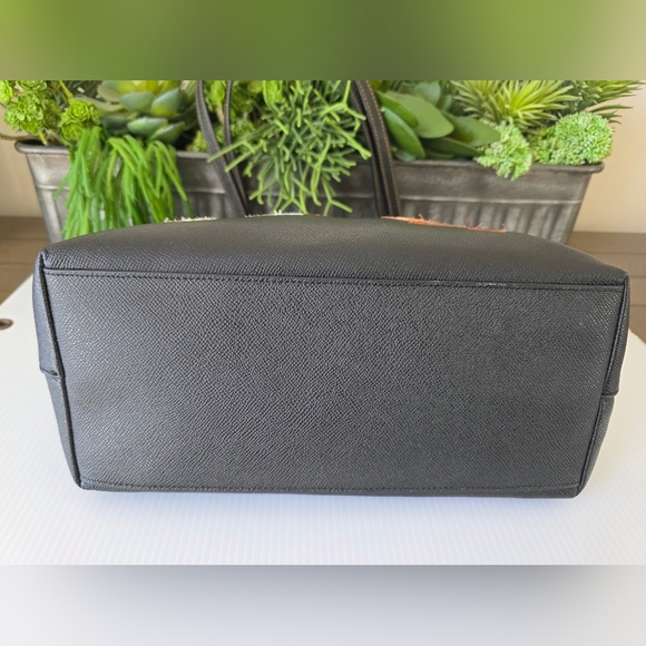 Coach City Zip Tote Tattoo Embroidery Black Crossgrain Leather+Matching Wallet - Picture 10 of 16